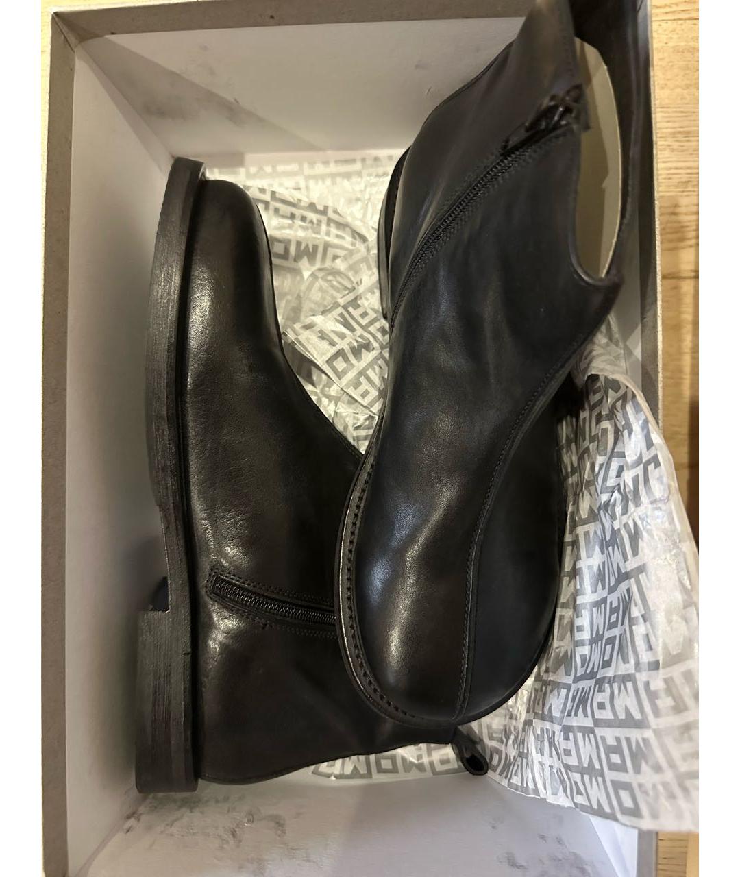 OFF-WHITE Черные кожаные высокие ботинки, фото 4