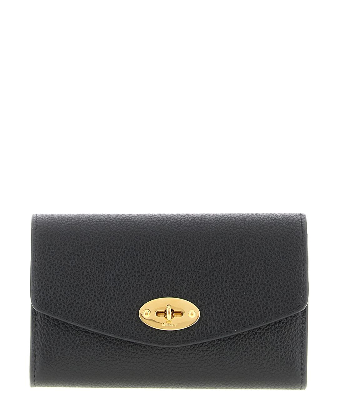 MULBERRY Черный кожаный кошелек, фото 1