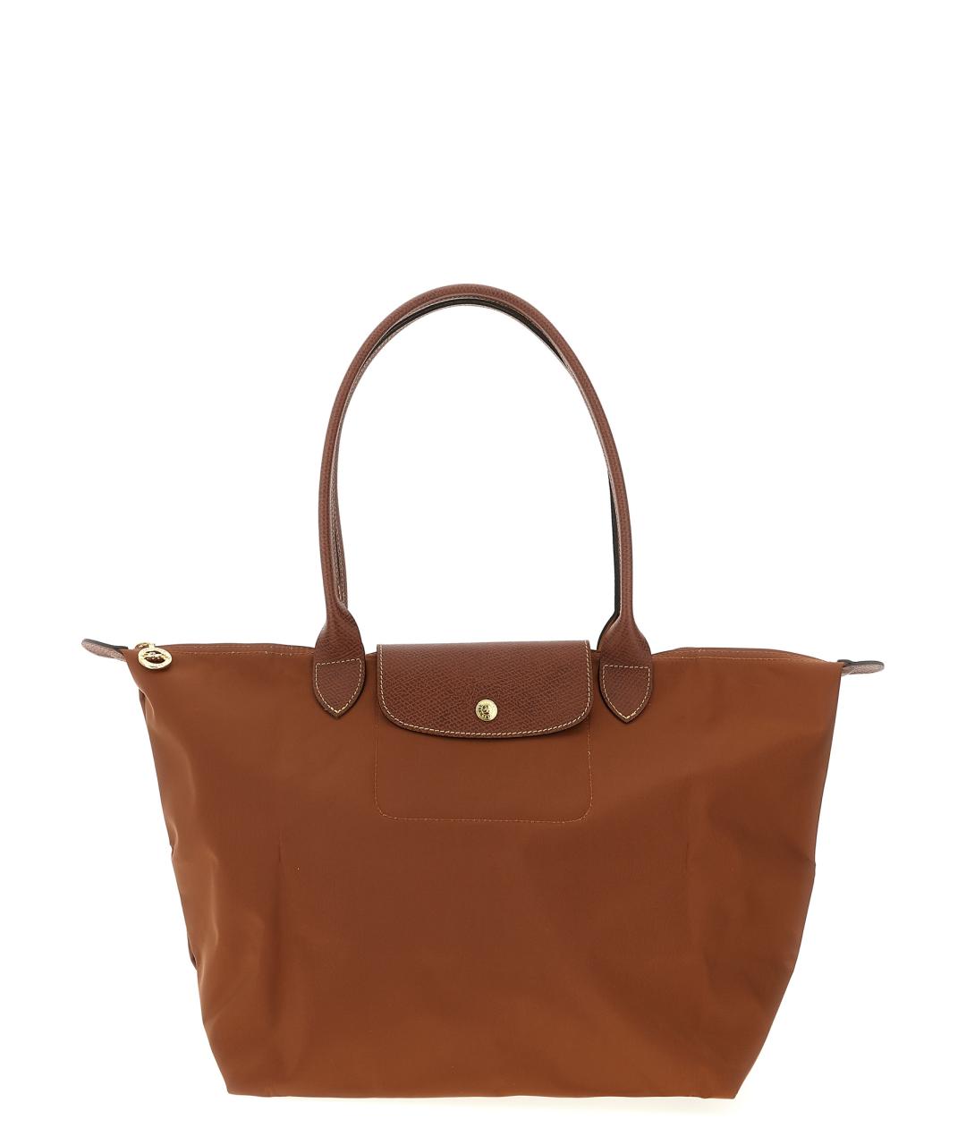 LONGCHAMP Коричневая синтетическая сумка через плечо, фото 1