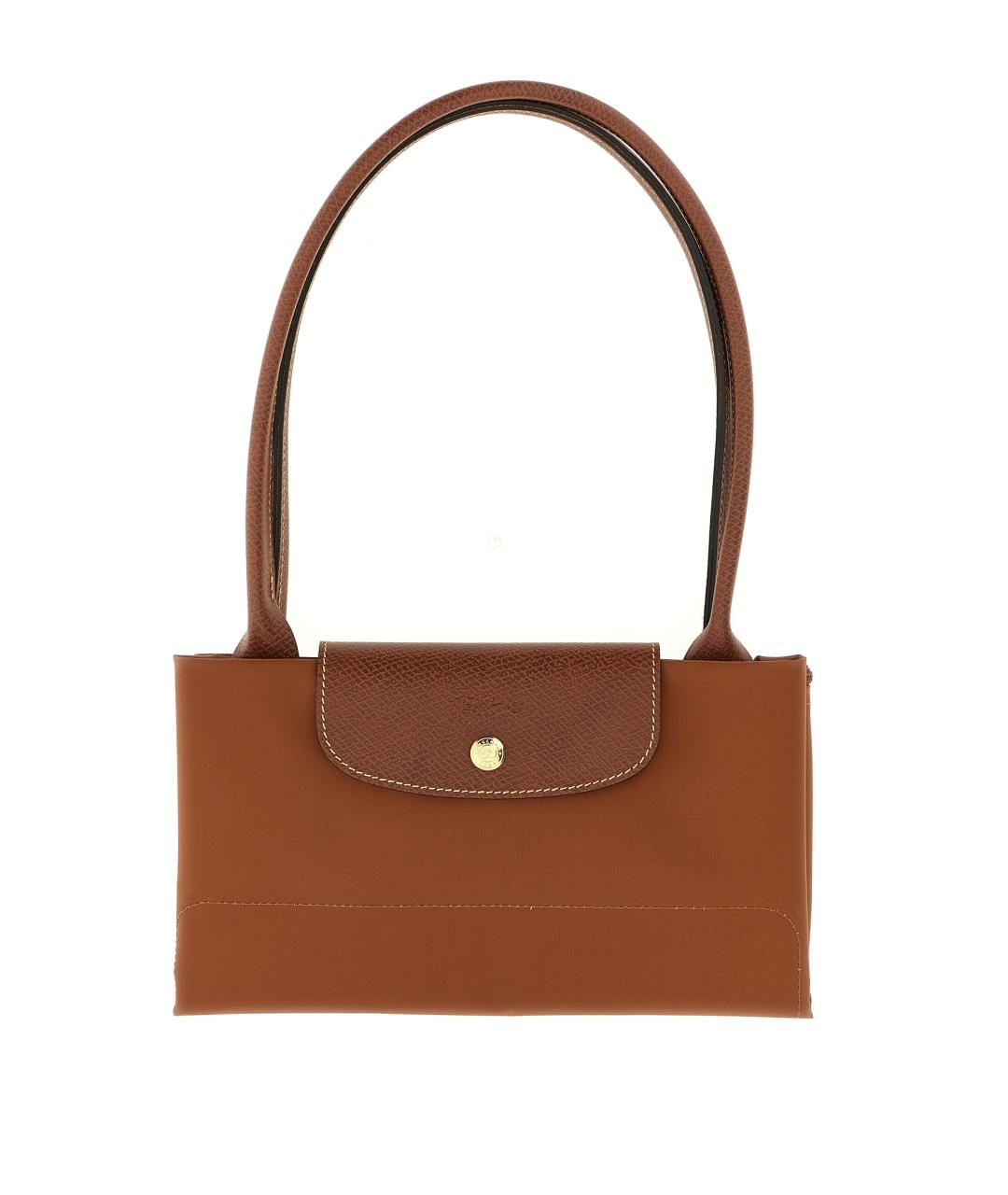 LONGCHAMP Коричневая синтетическая сумка через плечо, фото 3