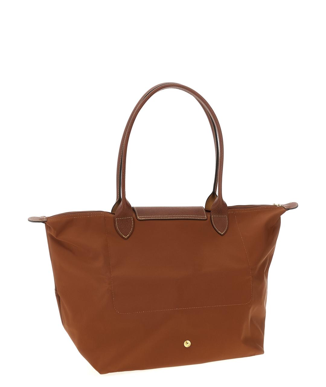 LONGCHAMP Коричневая синтетическая сумка через плечо, фото 2