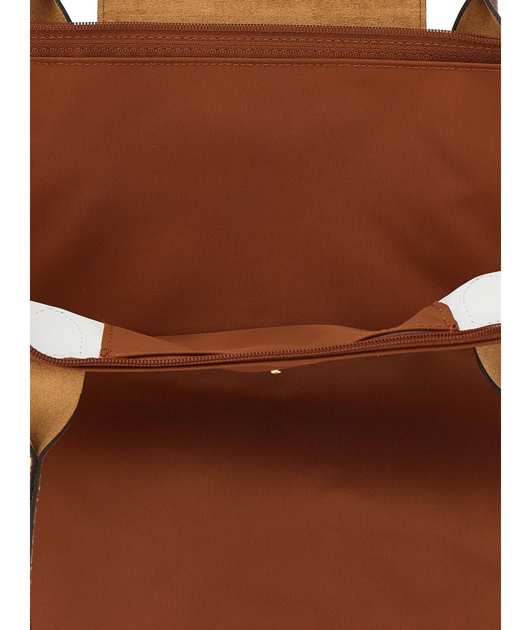 LONGCHAMP Коричневая синтетическая сумка через плечо, фото 4