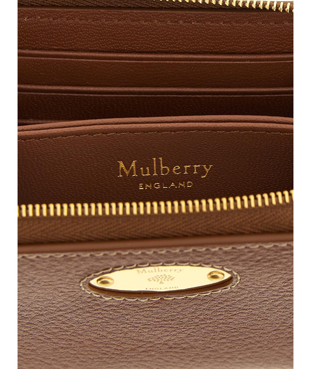 MULBERRY Коричневый кожаный кошелек, фото 3