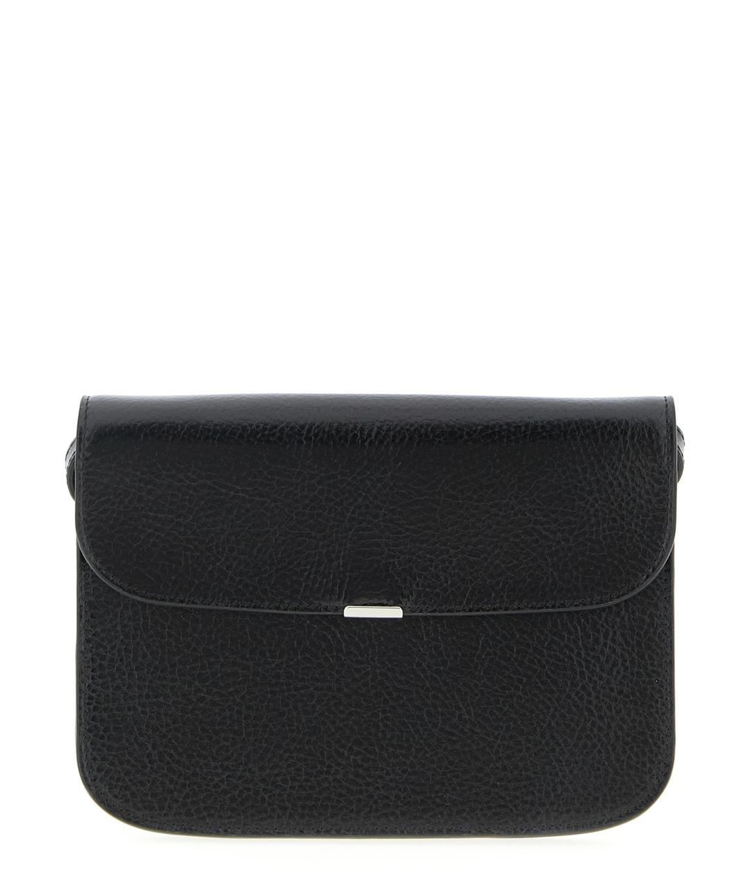 LEMAIRE Черная кожаная сумка на плечо, фото 1