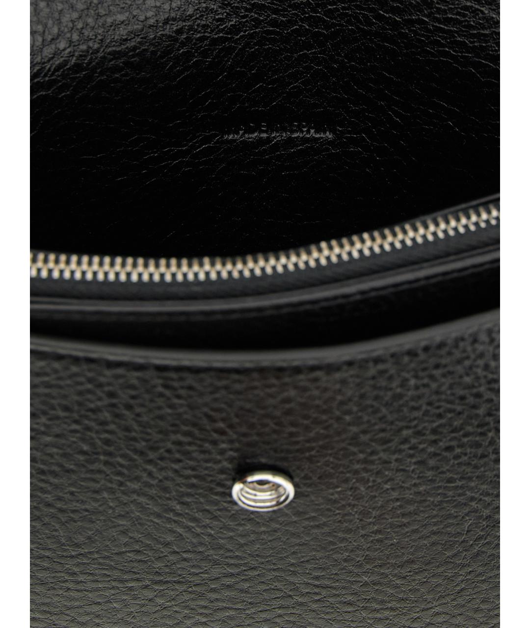 LEMAIRE Черная кожаная сумка на плечо, фото 4