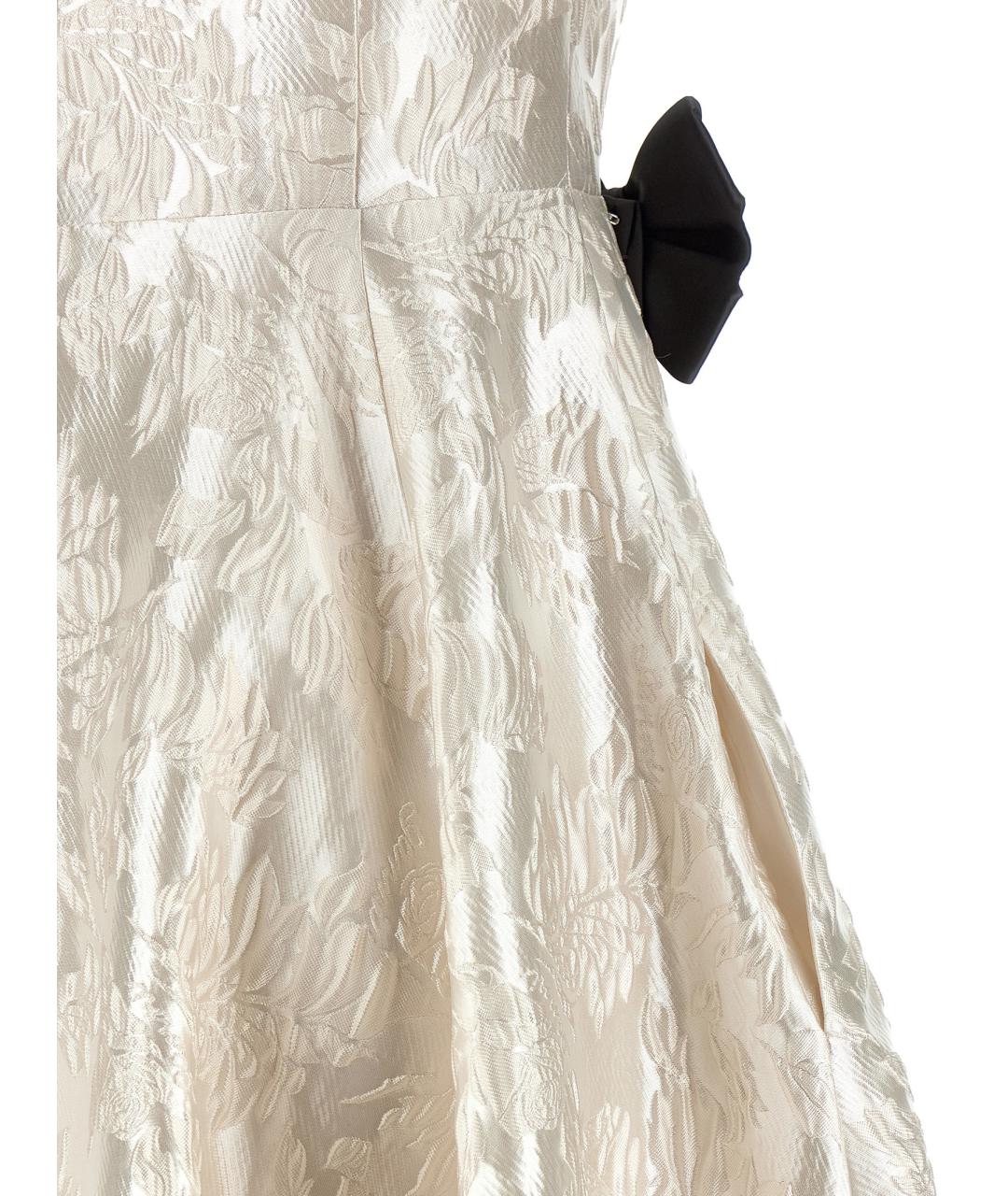 GANNI Бежевое полиэстеровое вечернее платье, фото 4