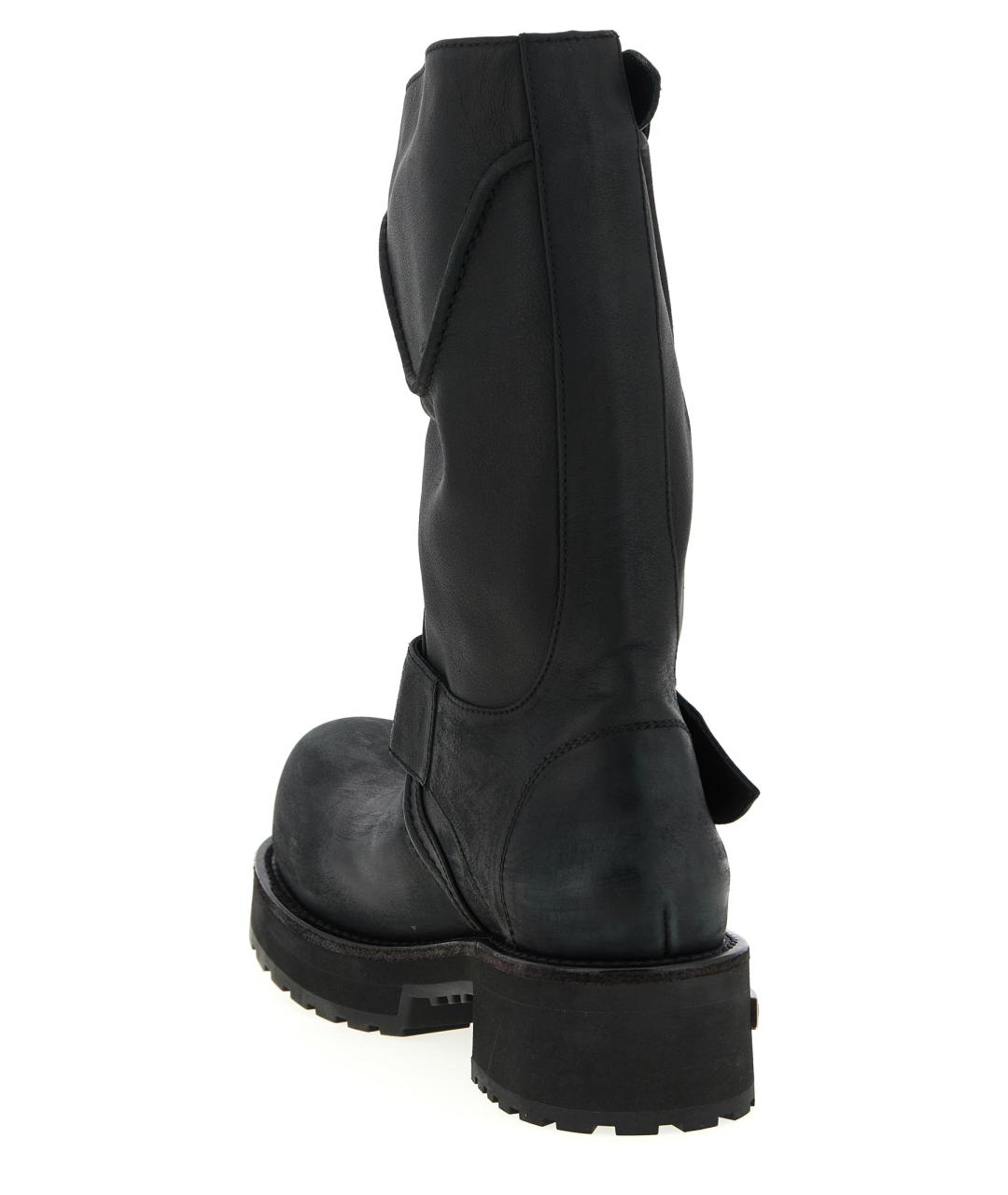 BALENCIAGA Черные кожаные низкие ботинки, фото 3