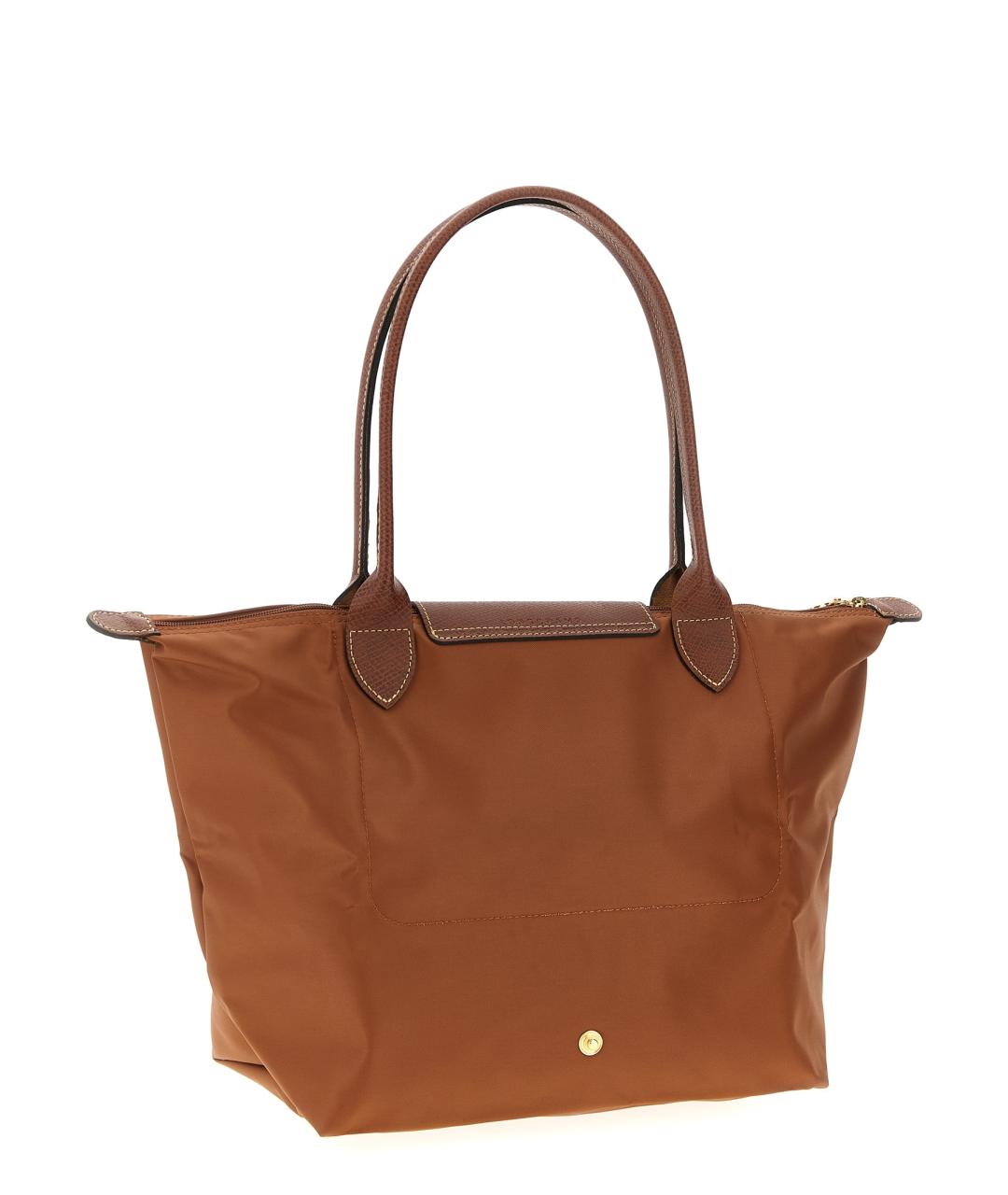 LONGCHAMP Коричневая синтетическая сумка тоут, фото 2