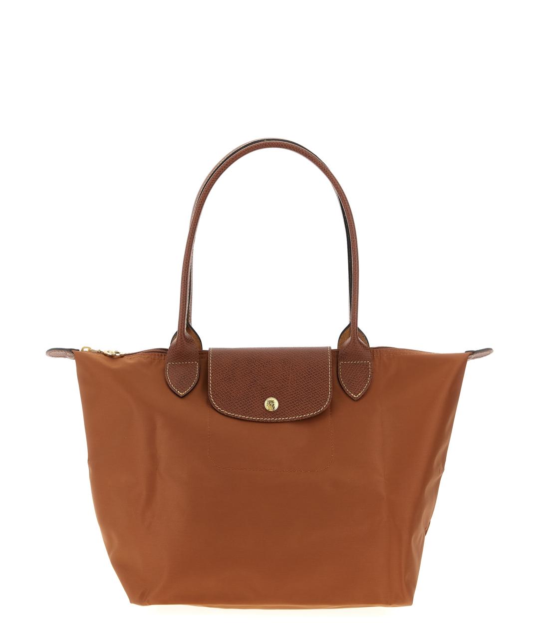 LONGCHAMP Коричневая синтетическая сумка тоут, фото 1