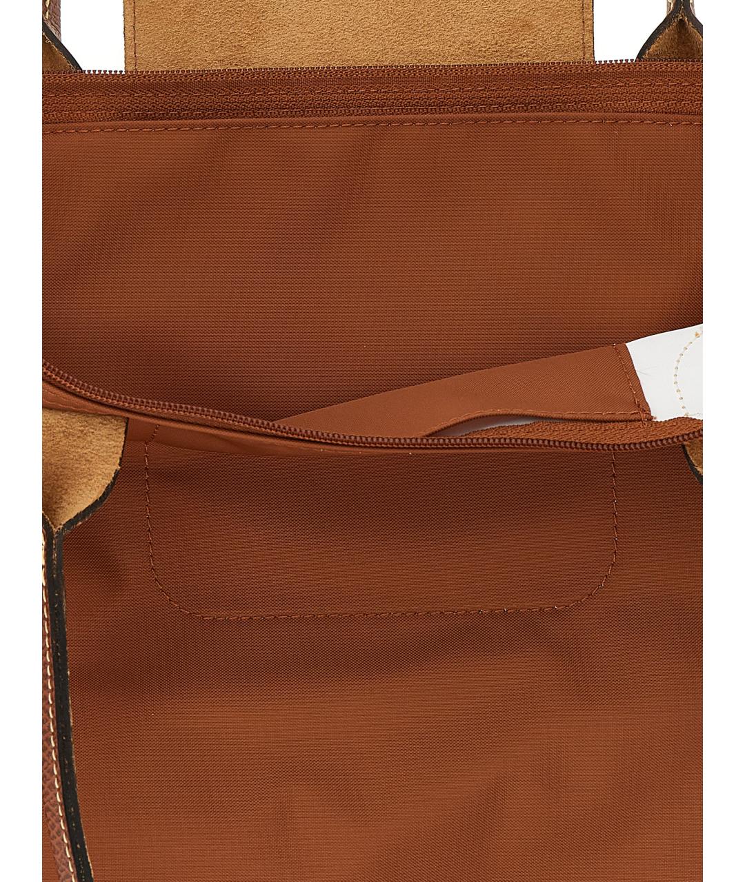 LONGCHAMP Коричневая синтетическая сумка тоут, фото 4