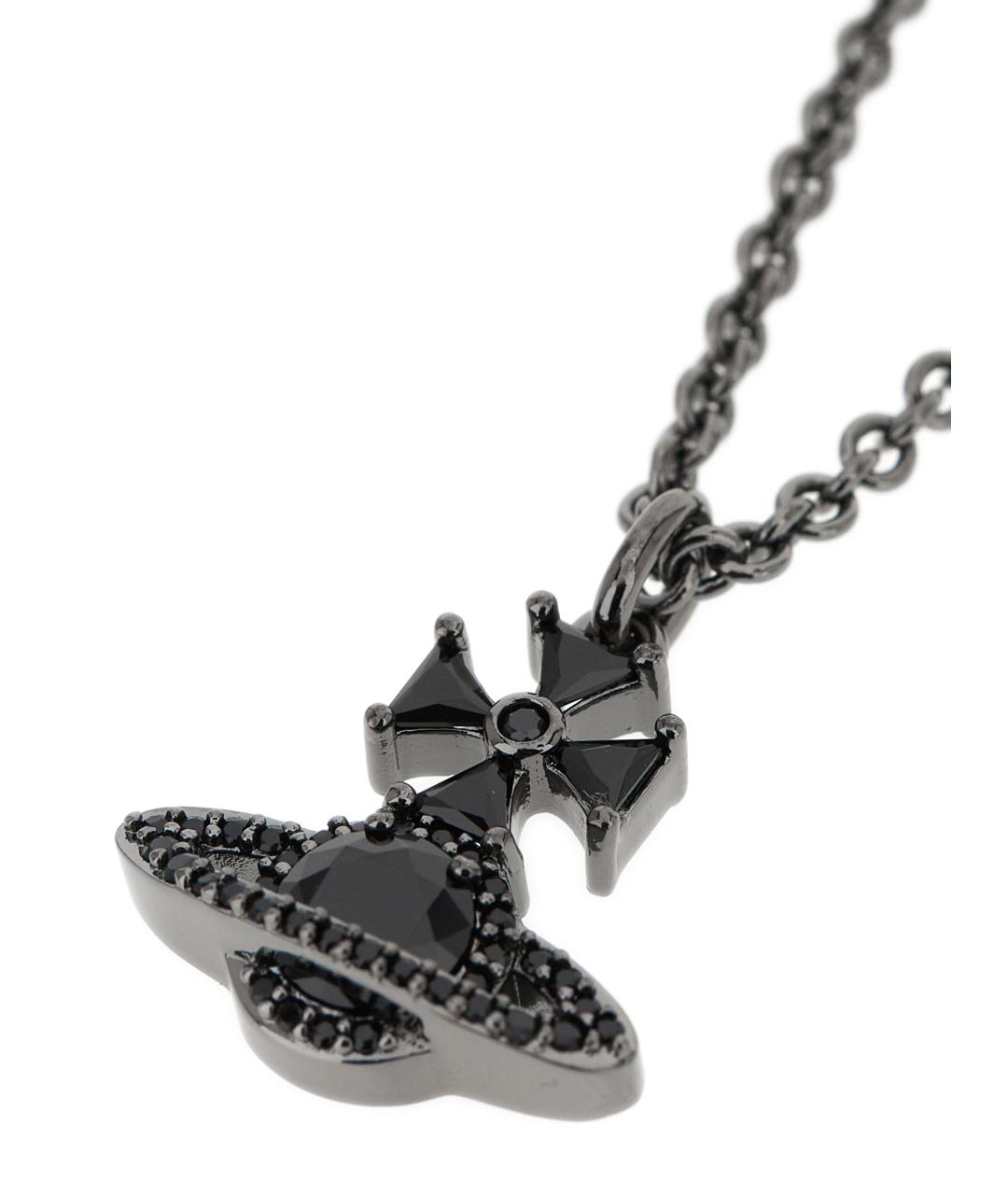 VIVIENNE WESTWOOD Черная металлическая подвеска, фото 3