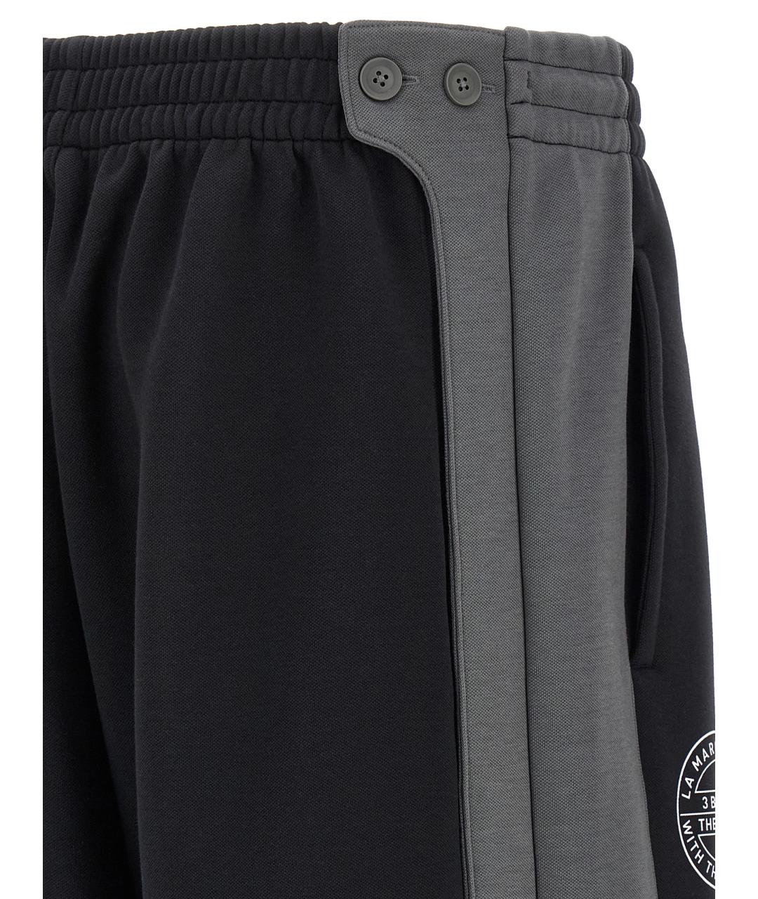 Y-3 Черные хлопковые повседневные брюки, фото 4