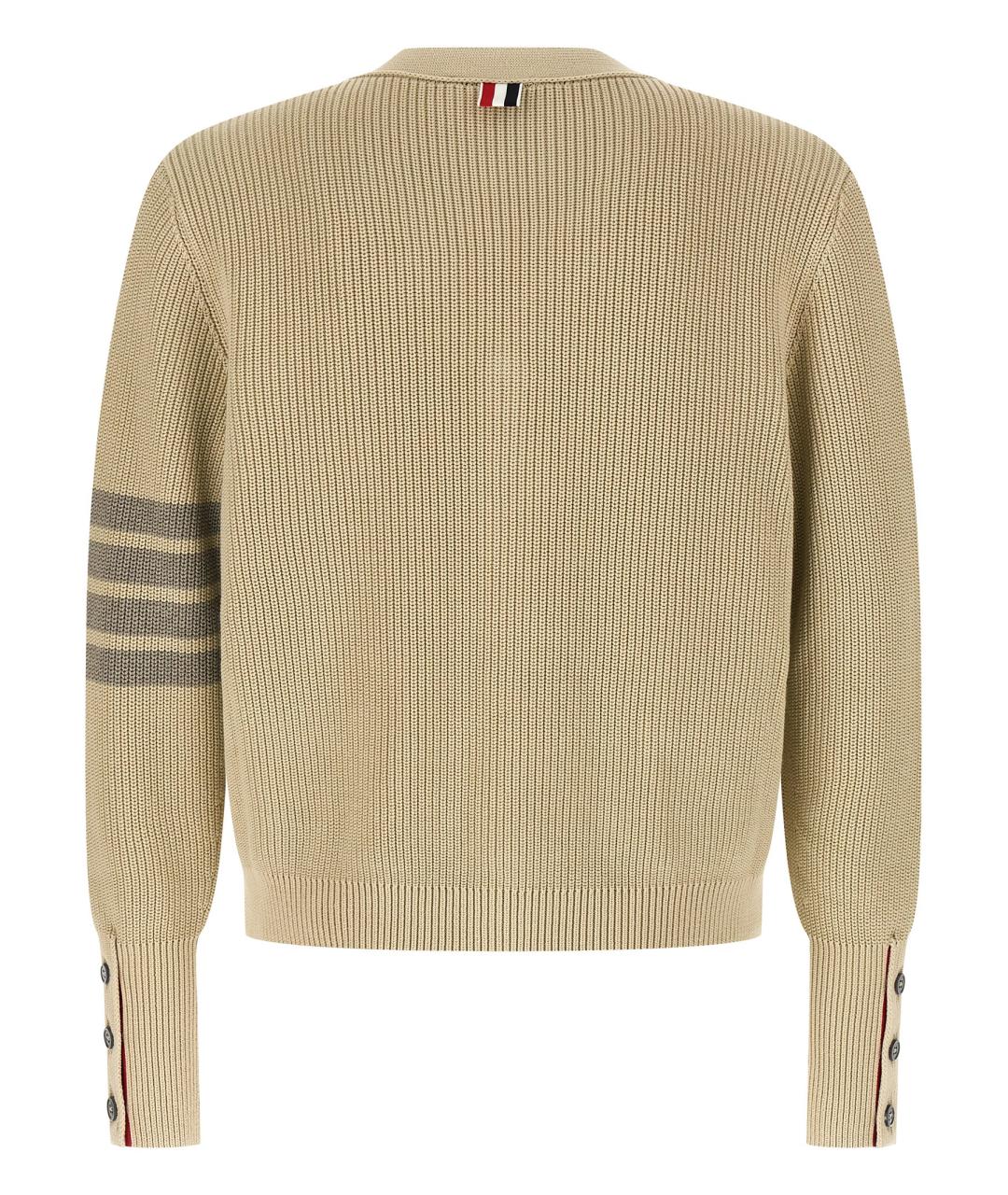 THOM BROWNE Бежевый хлопковый джемпер / свитер, фото 2