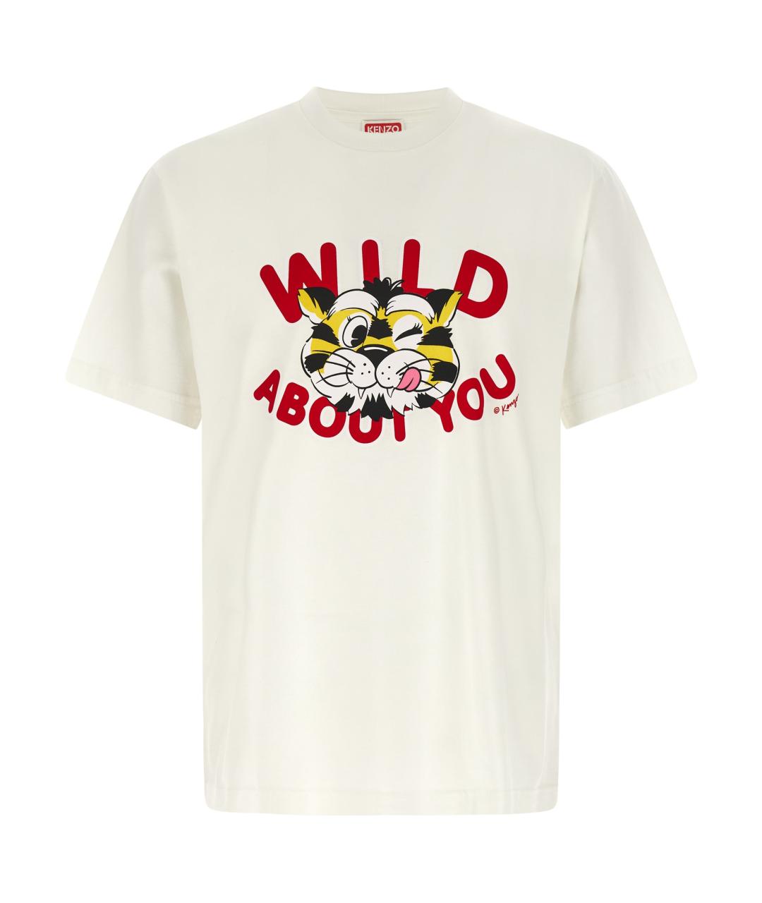 KENZO Белая хлопковая футболка, фото 1