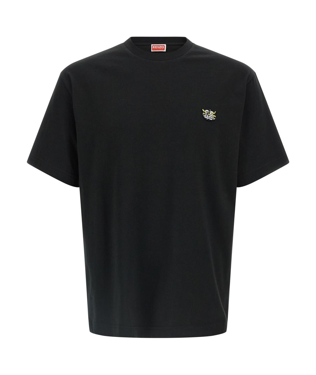 KENZO Черная хлопковая футболка, фото 1