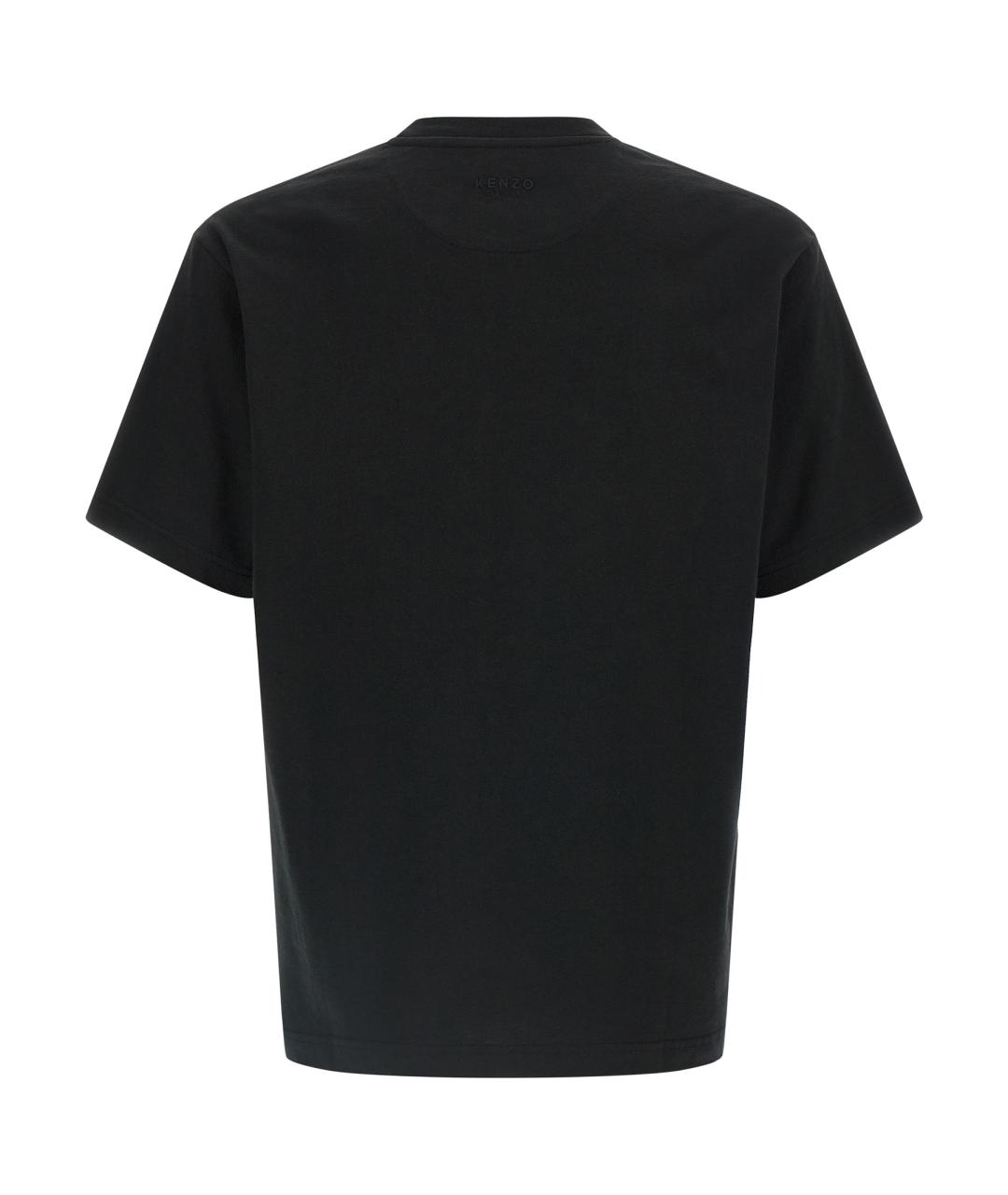 KENZO Черная хлопковая футболка, фото 2