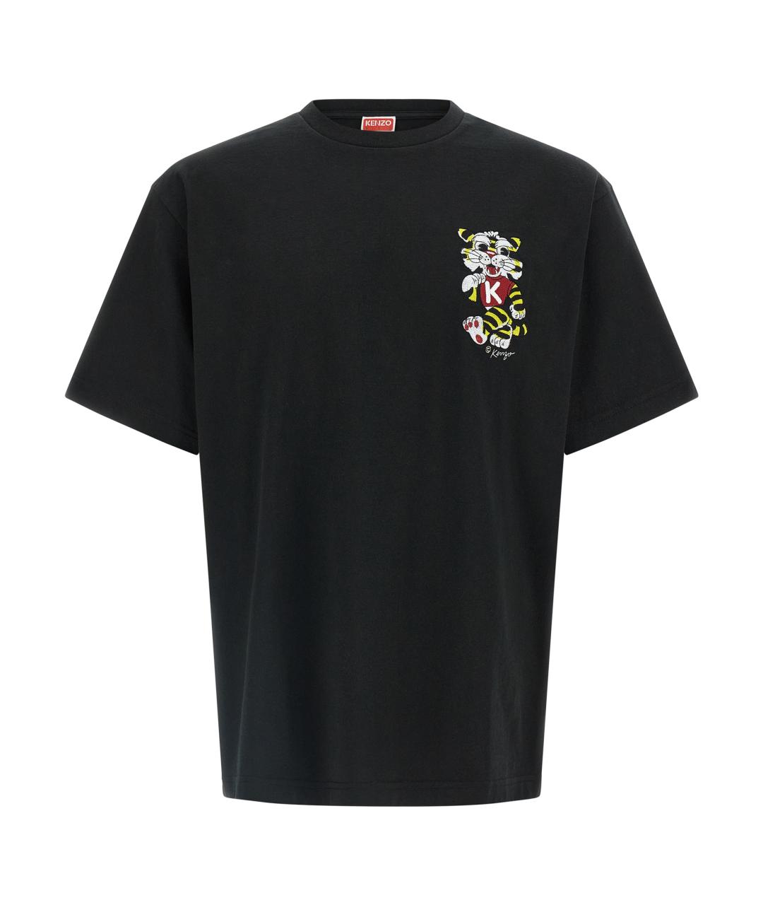 KENZO Черная хлопковая футболка, фото 1
