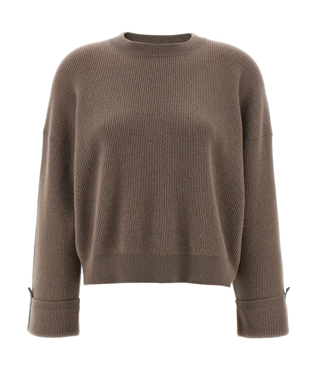 BRUNELLO CUCINELLI Бежевый кашемировый кардиган, фото 1