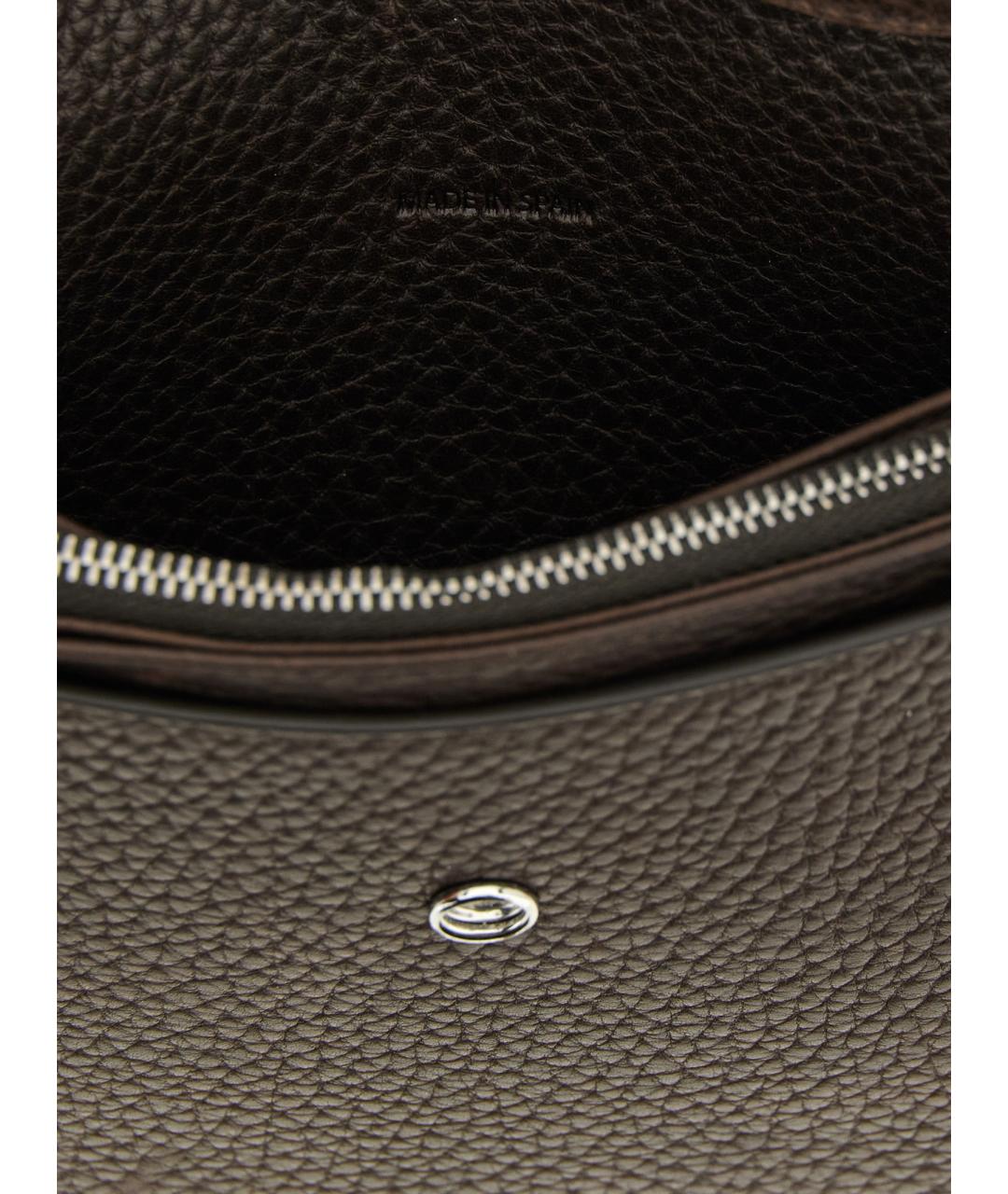 LEMAIRE Коричневая кожаная сумка на плечо, фото 4