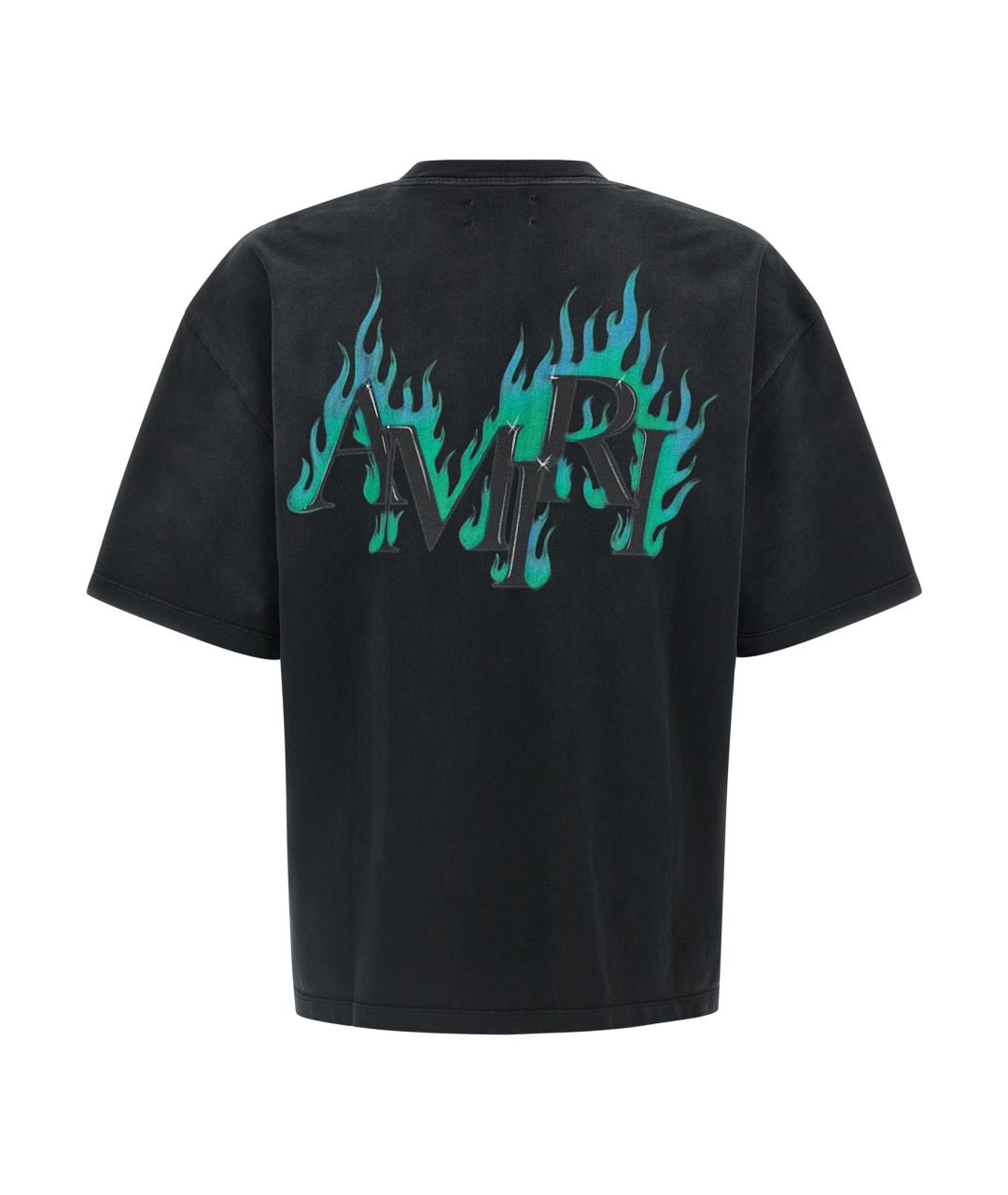 AMIRI Черная хлопковая футболка, фото 2