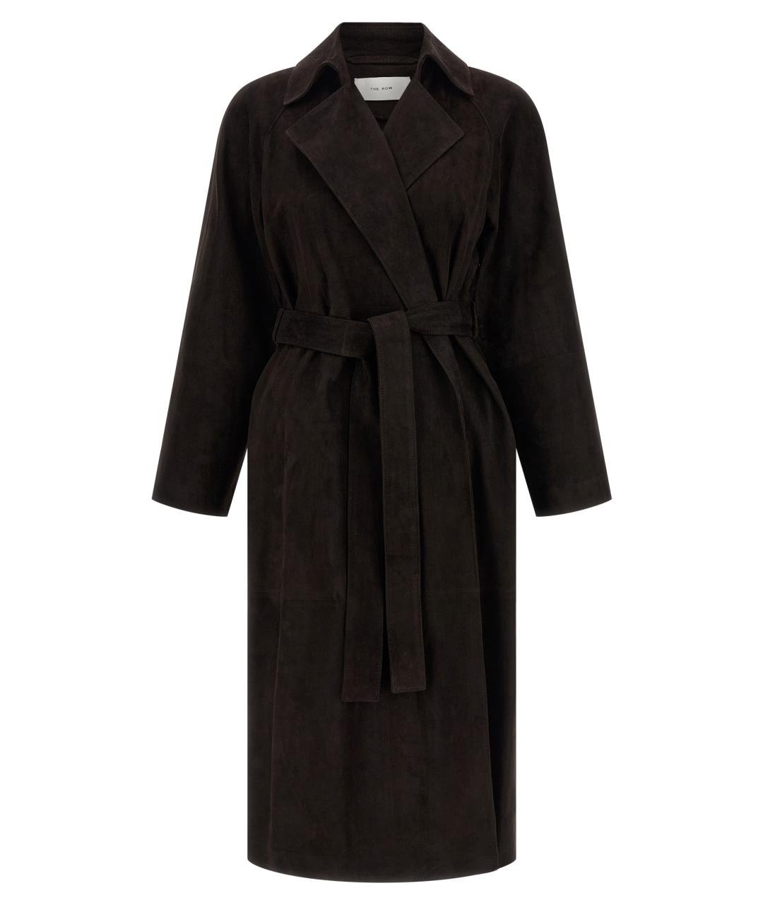 THE ROW Коричневый кожаный тренч/плащ, фото 1