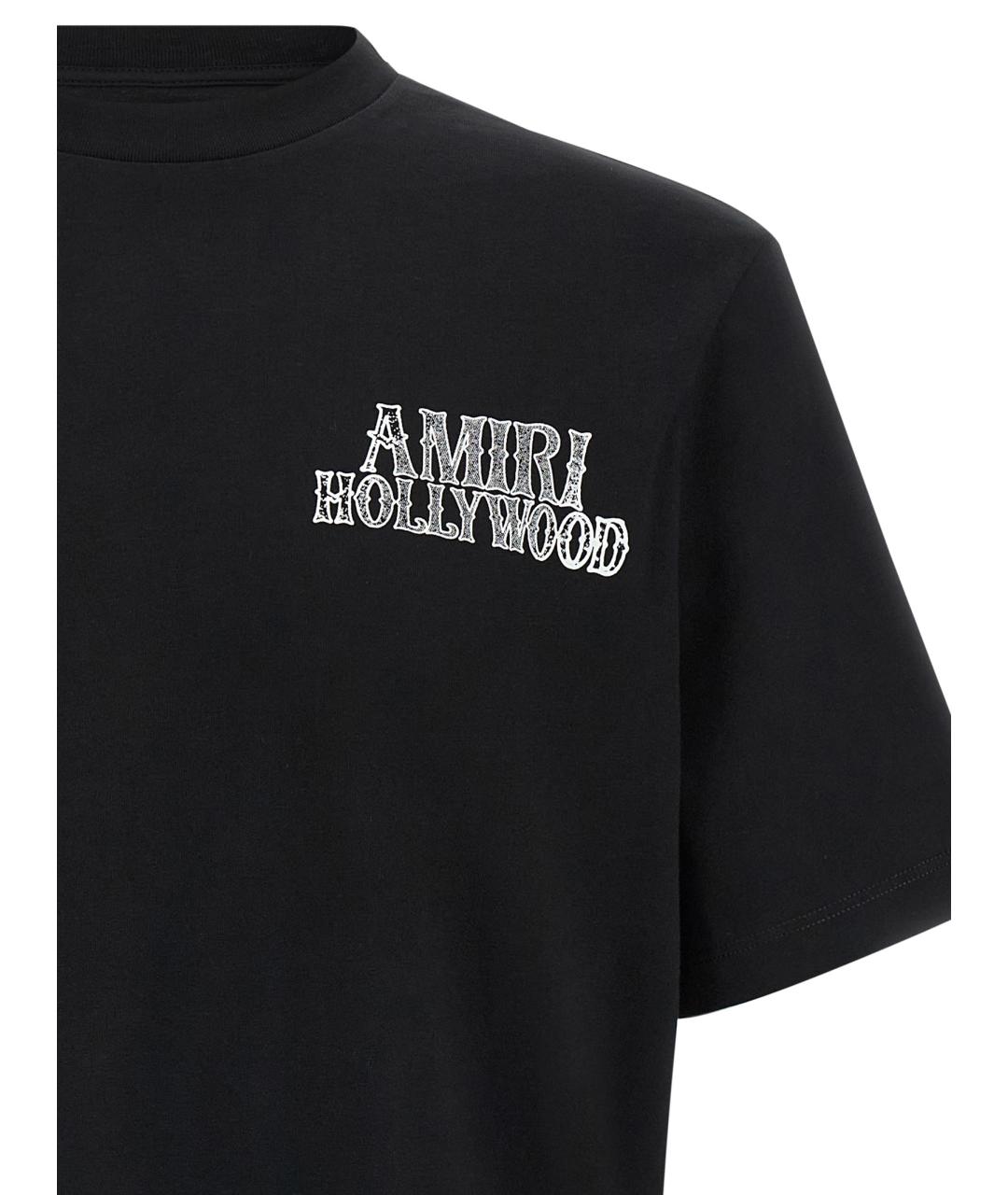 AMIRI Черная хлопковая футболка, фото 3