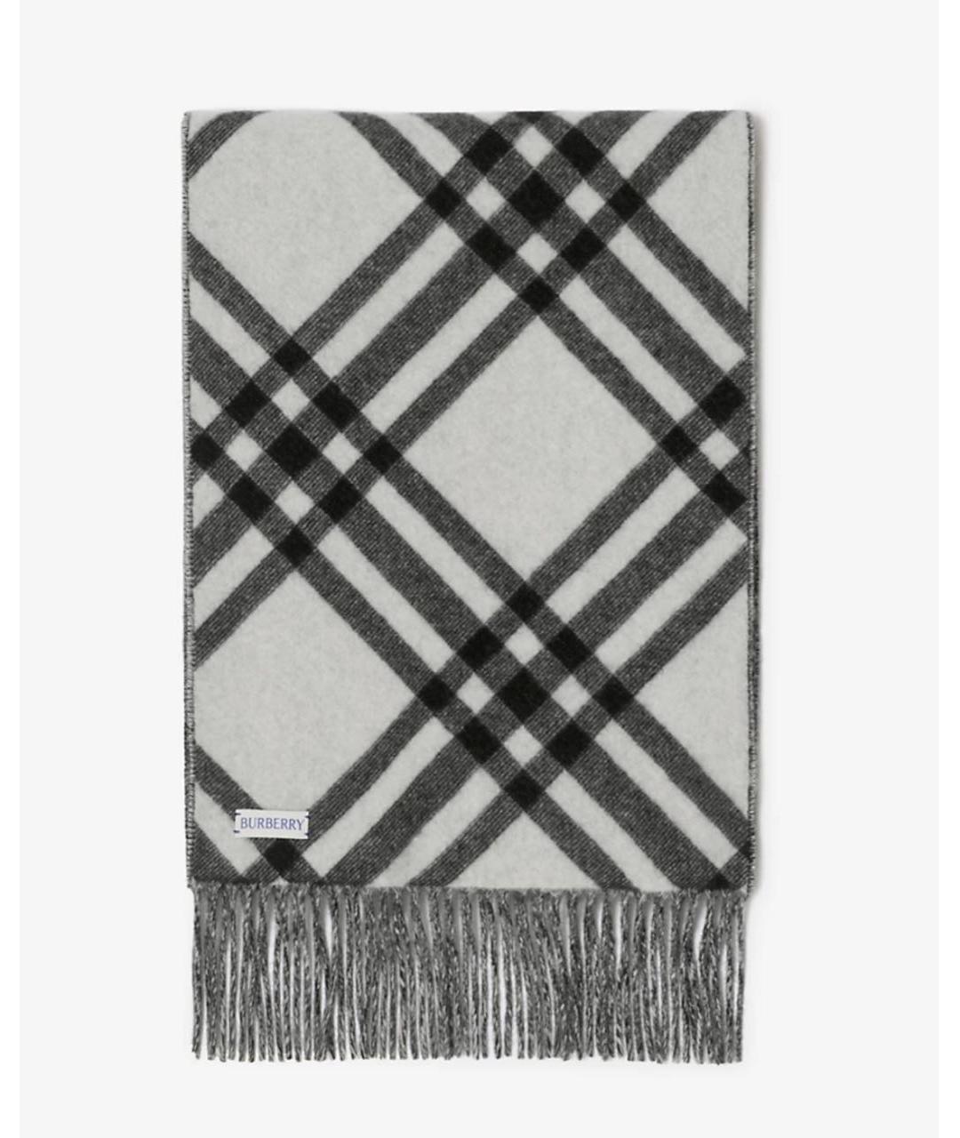 BURBERRY Черный кашемировый шарф, фото 2