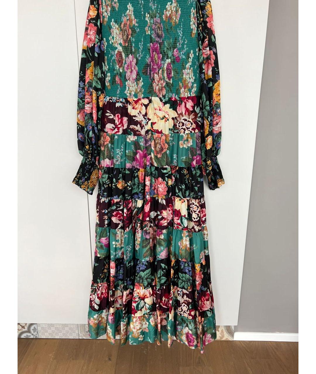 ZIMMERMANN Бирюзовое шелковое коктейльное платье, фото 4