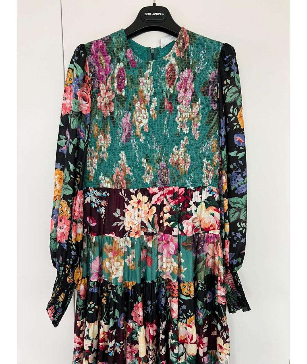 ZIMMERMANN Бирюзовое шелковое коктейльное платье, фото 2