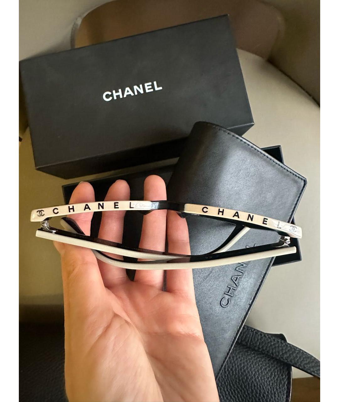 CHANEL Черные пластиковые солнцезащитные очки, фото 2