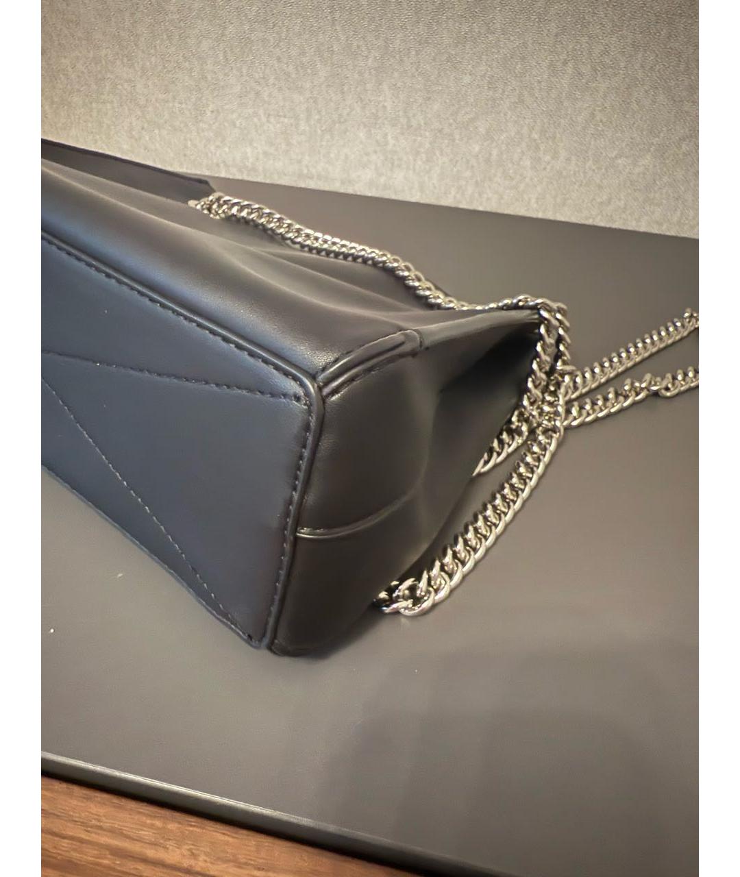 CALVIN KLEIN Черная сумка с короткими ручками из искусственной кожи, фото 4