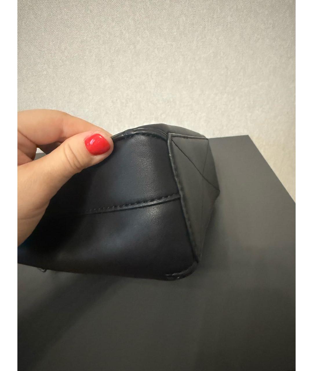 CALVIN KLEIN Черная сумка с короткими ручками из искусственной кожи, фото 3