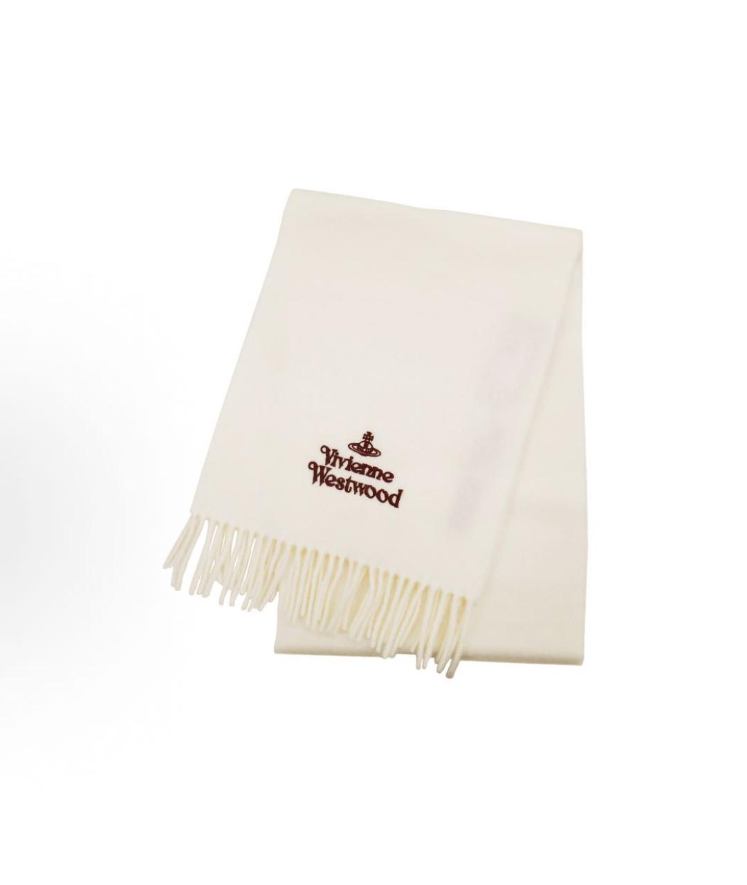 VIVIENNE WESTWOOD Белый шерстяной шарф, фото 6