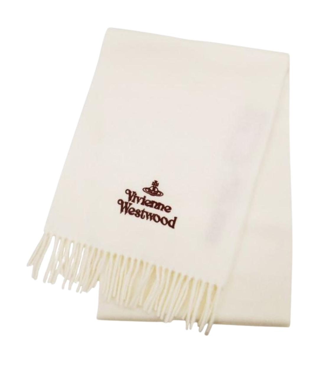 VIVIENNE WESTWOOD Белый шерстяной шарф, фото 1