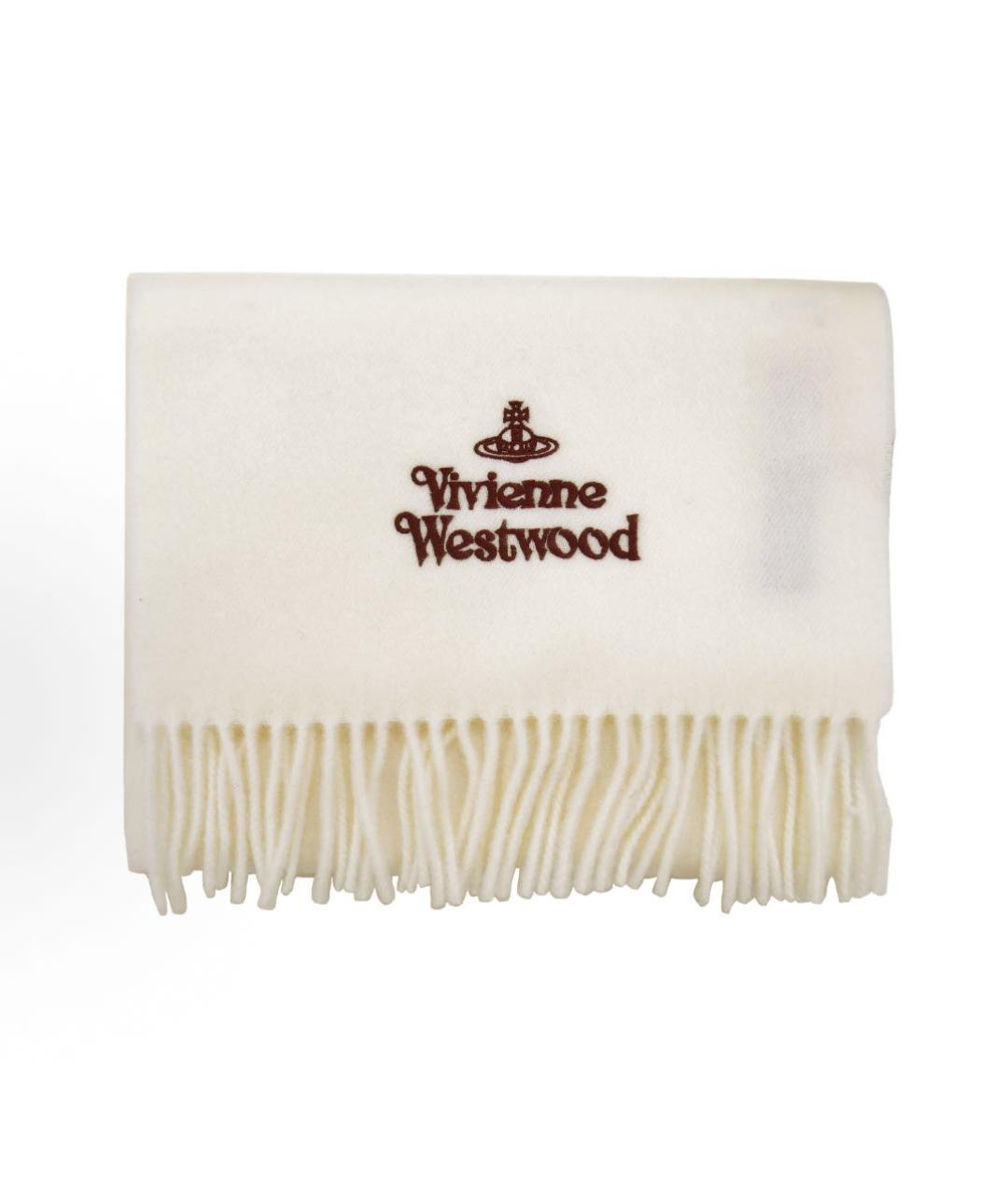 VIVIENNE WESTWOOD Белый шерстяной шарф, фото 2
