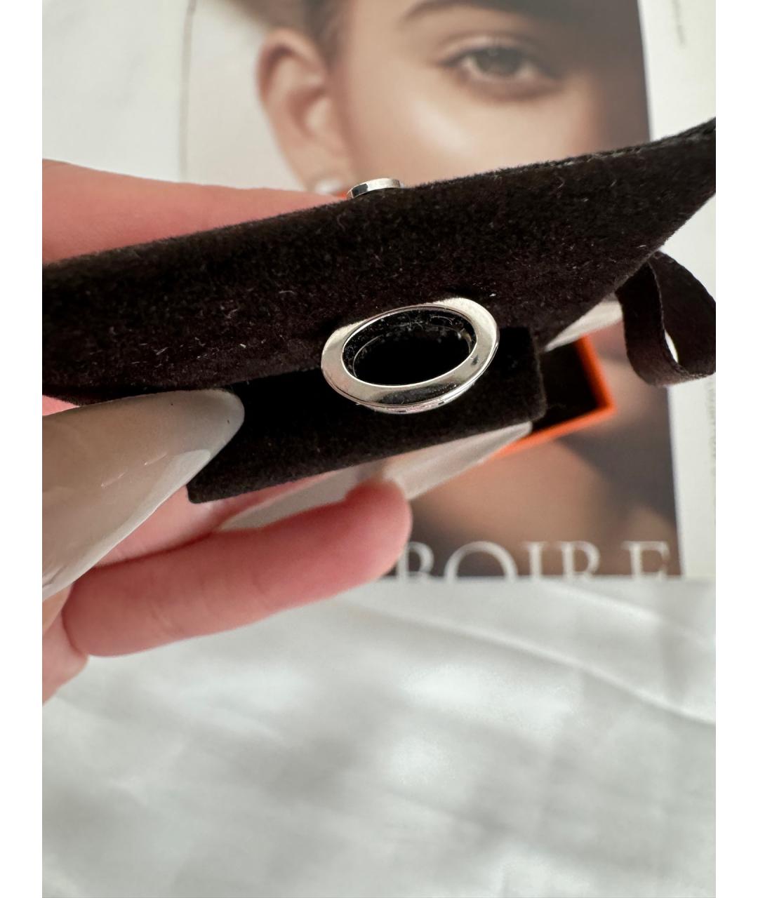 HERMES Розовые металлические серьги, фото 3