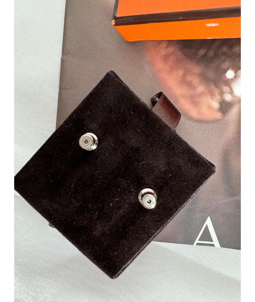 HERMES Розовые металлические серьги, фото 6