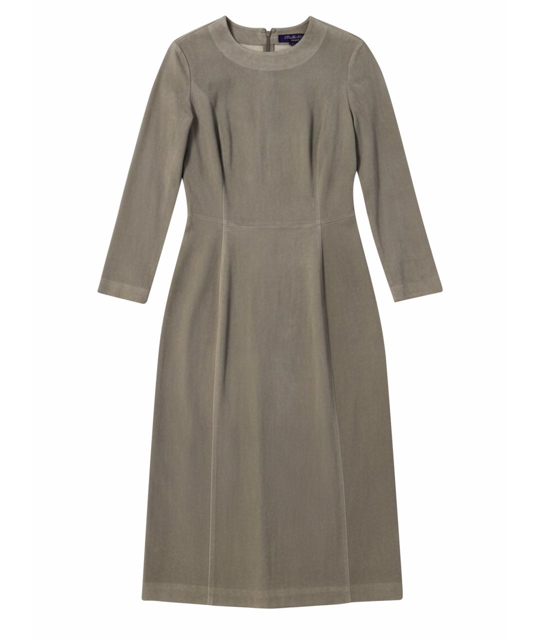 RALPH LAUREN Серое замшевое повседневное платье, фото 1