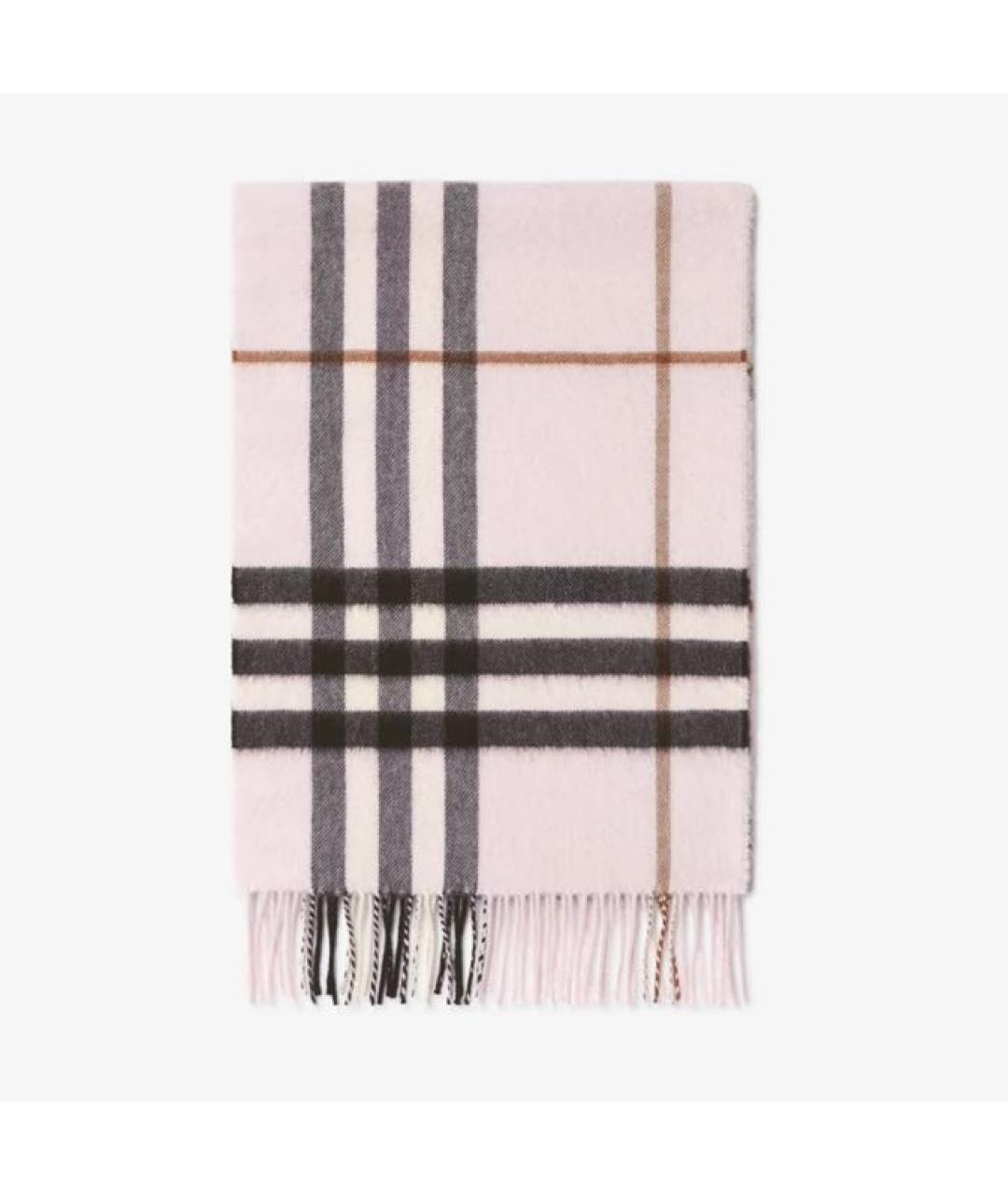 BURBERRY Розовый кашемировый шарф, фото 2