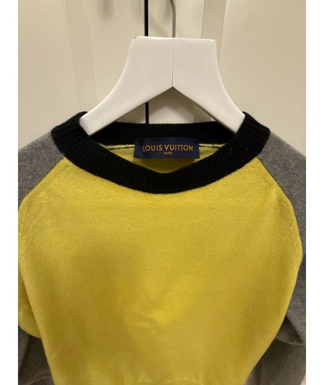 LOUIS VUITTON Желтый шерстяной джемпер / свитер, фото 3