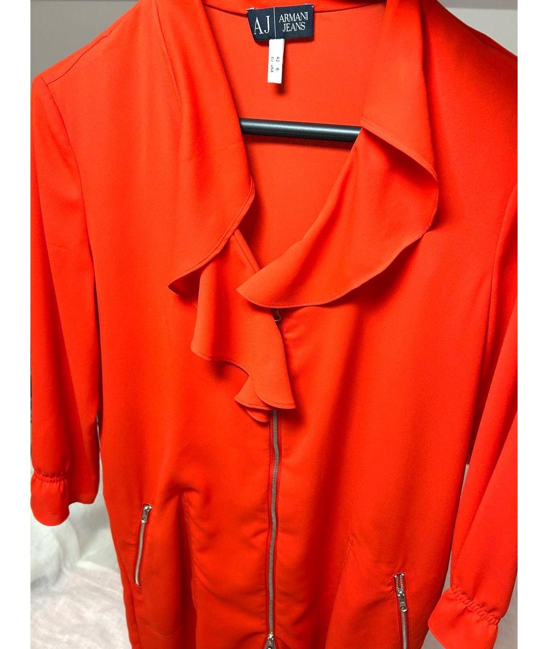 ARMANI JEANS Красное полиэстеровое повседневное платье, фото 8