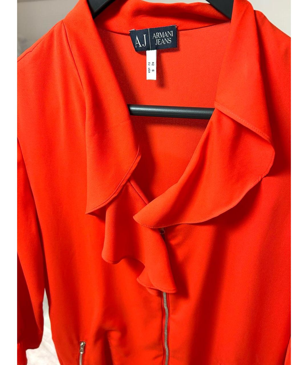 ARMANI JEANS Красное полиэстеровое повседневное платье, фото 3