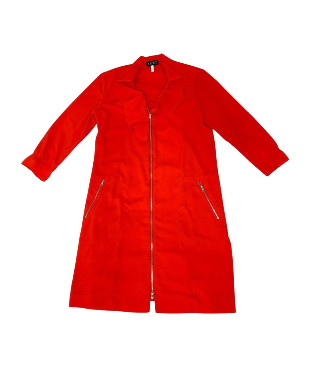 ARMANI JEANS Красное полиэстеровое повседневное платье, фото 1