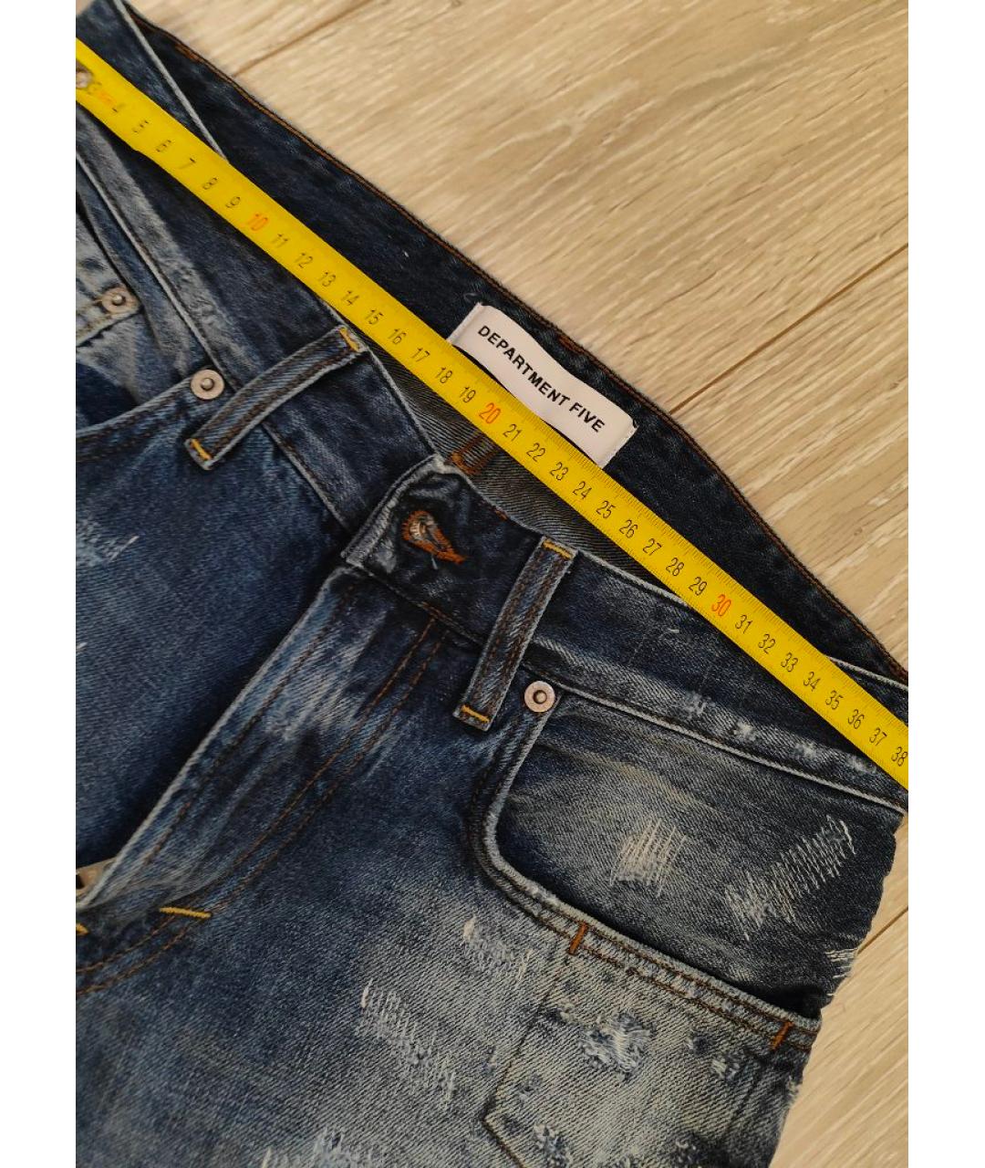 DEPARTMENT 5 Синие хлопковые прямые джинсы, фото 4