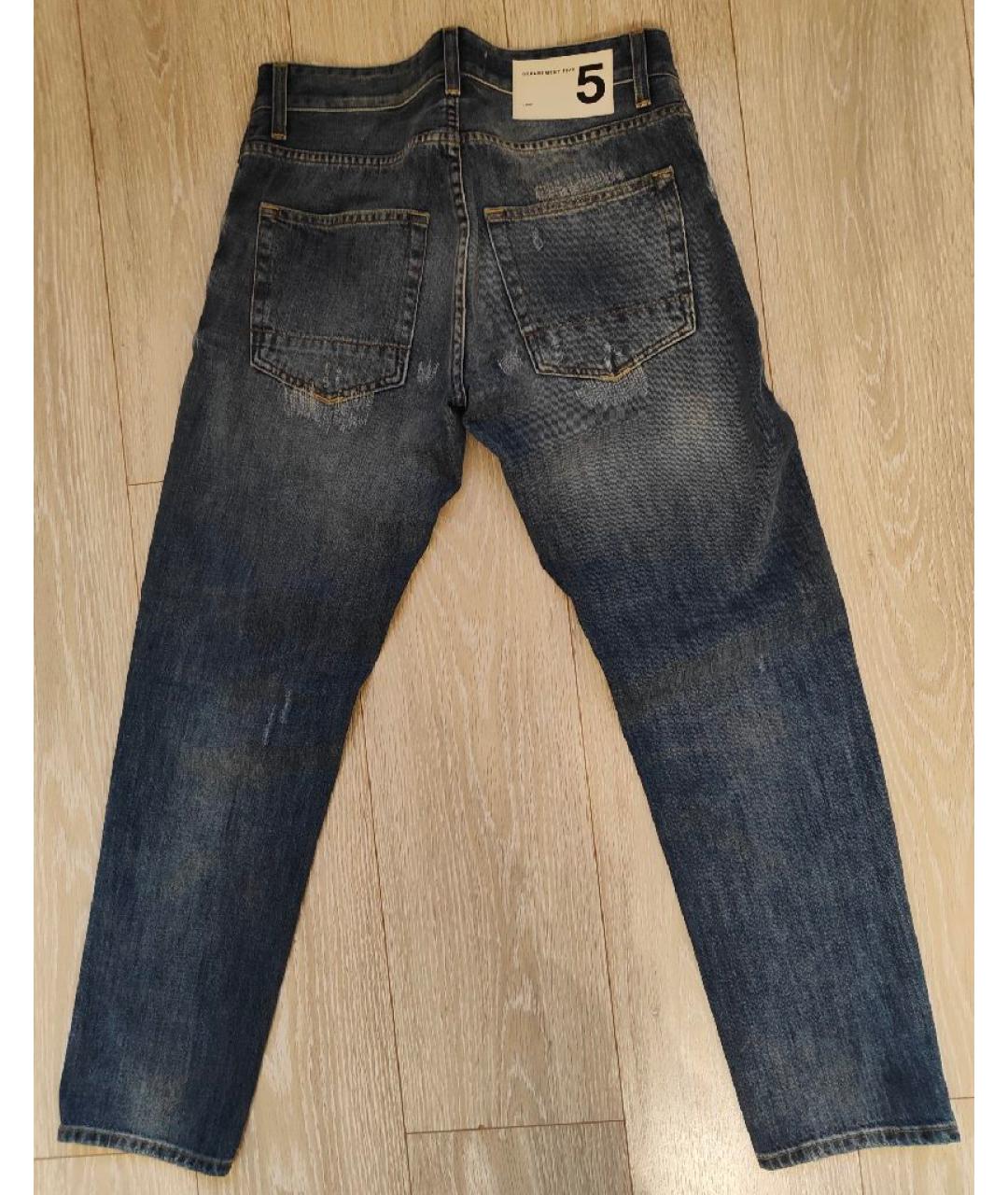 DEPARTMENT 5 Синие хлопковые прямые джинсы, фото 2