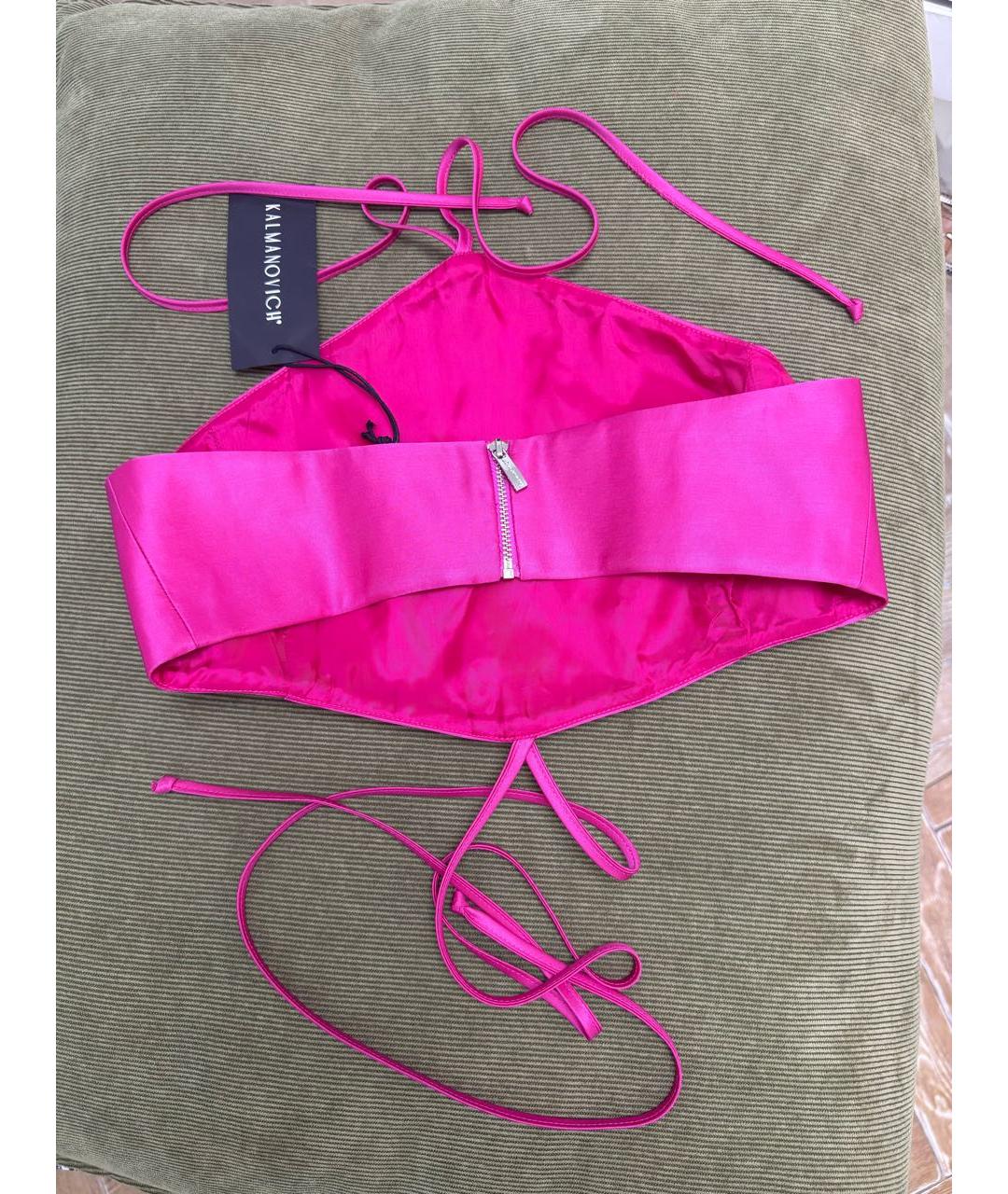 KALMANOVICH Розовая атласная майка, фото 3