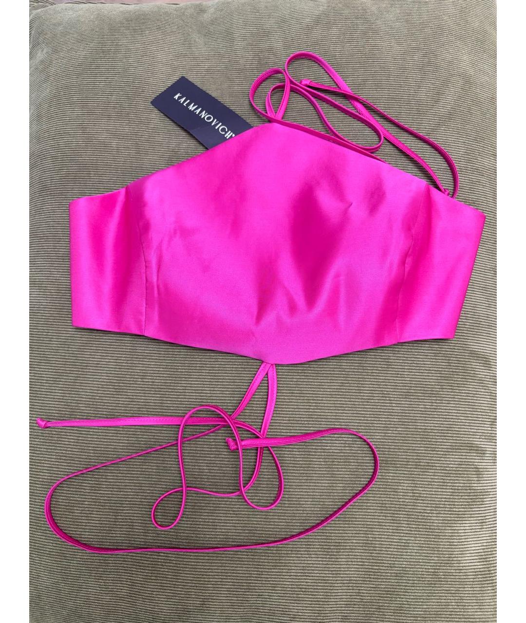 KALMANOVICH Розовая атласная майка, фото 2