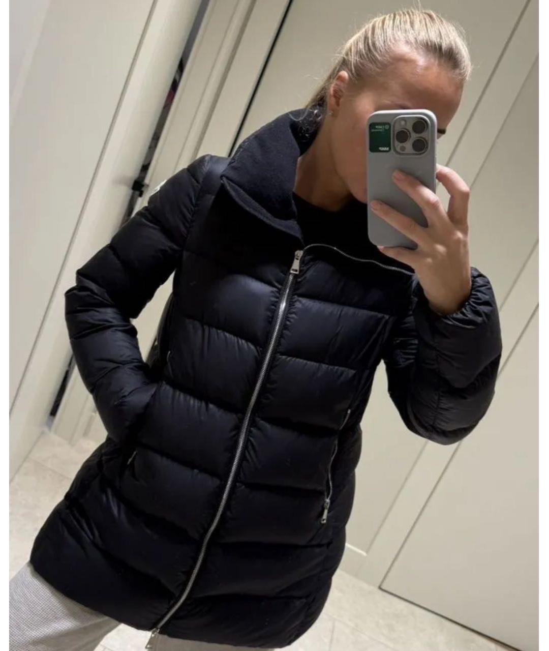 MONCLER Черный пуховик, фото 6