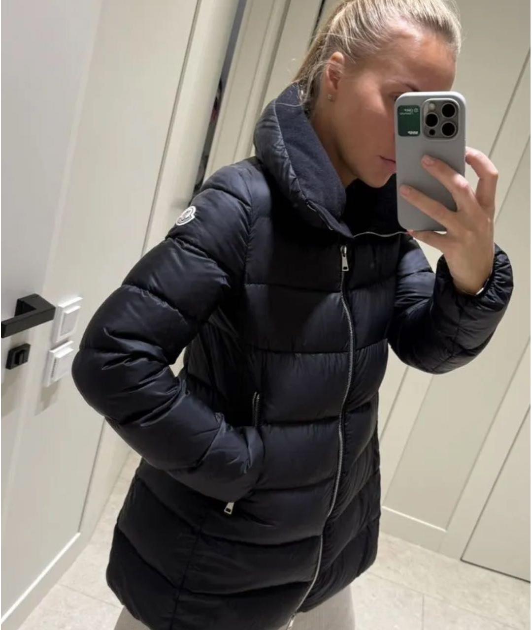 MONCLER Черный пуховик, фото 7