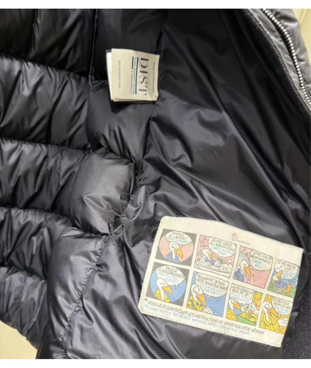 MONCLER Черный пуховик, фото 3